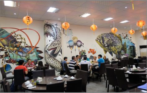 叙永海鲜餐厅墙体彩绘